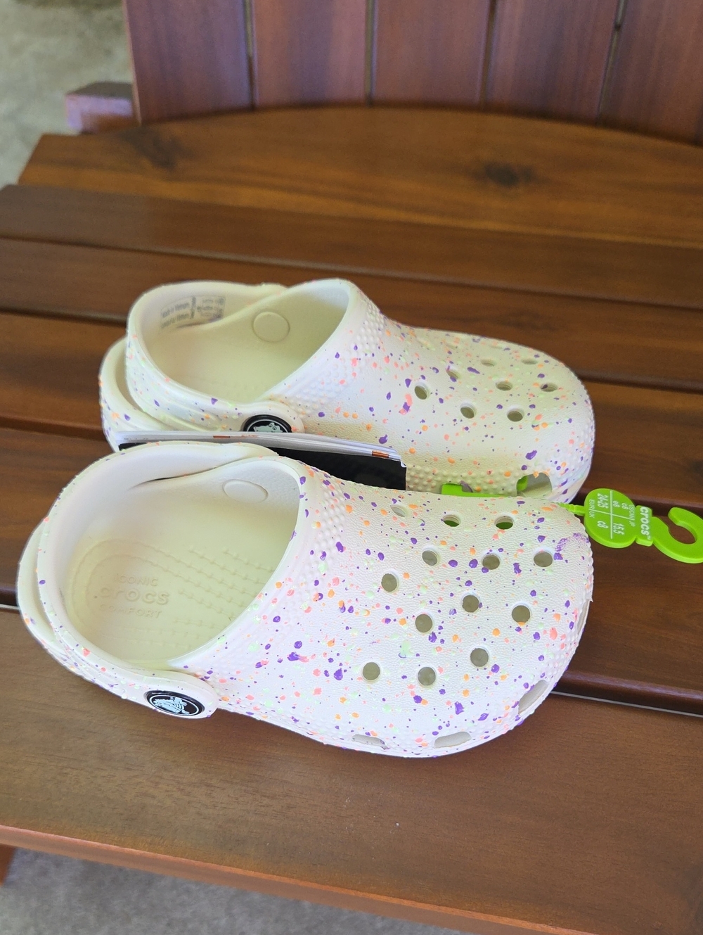 CROCS Toddler size 8C - Cream Glow in the Dark Clogs